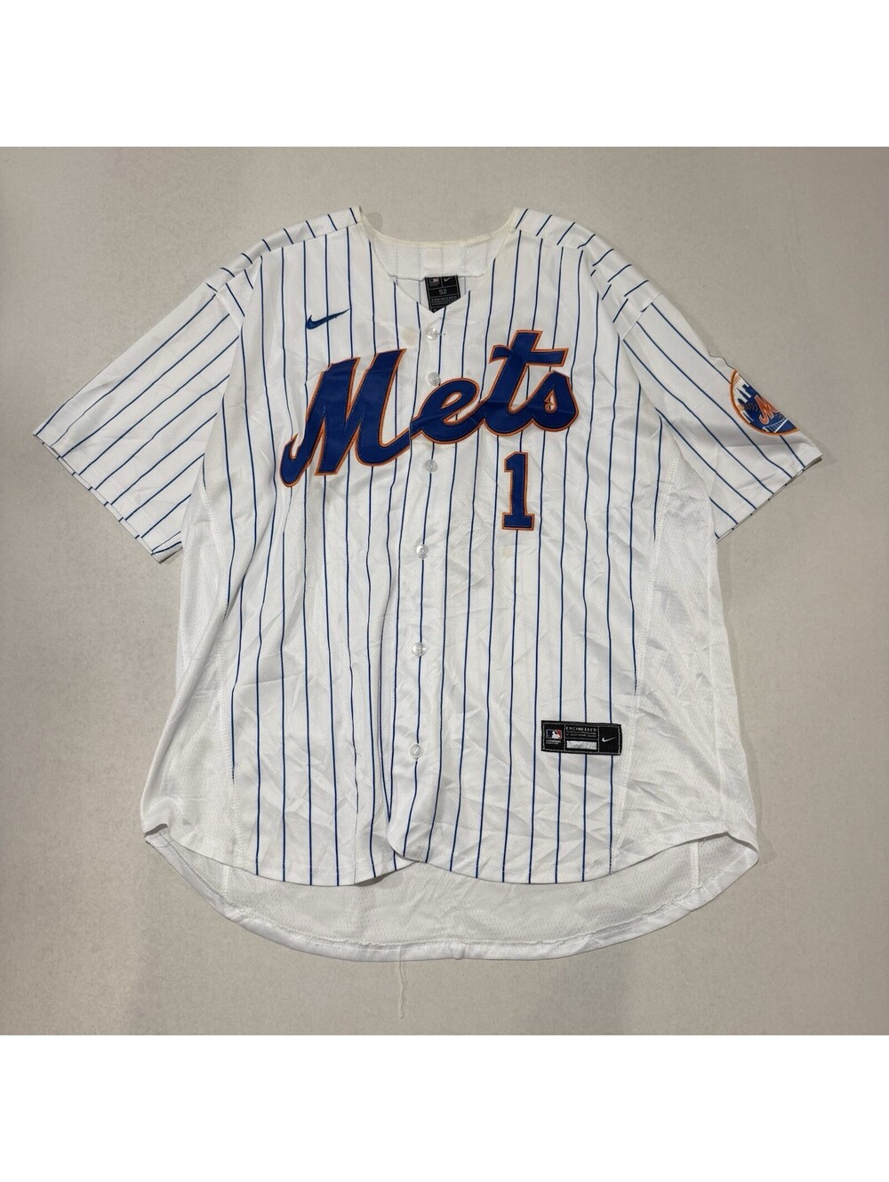 Nike Jeff McNeil #1 New York Mets Pinstripe Home Jersey Size 52 Men’s